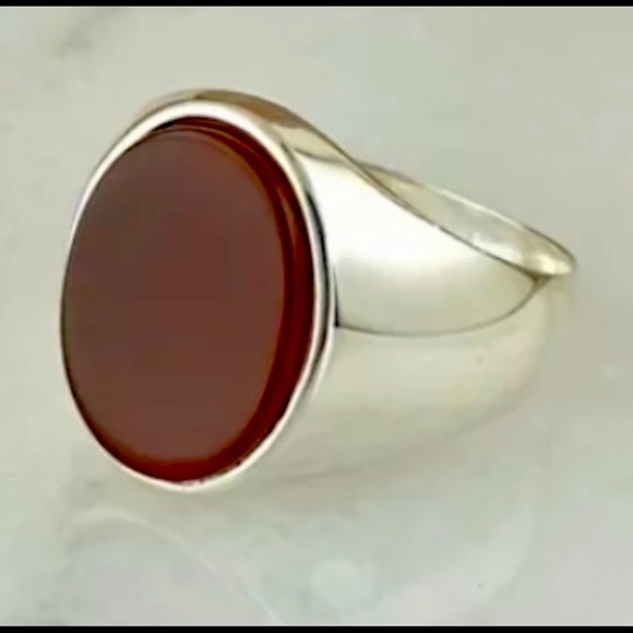 Other - Hallmarked 925 Silver Carnelian Signet Ring